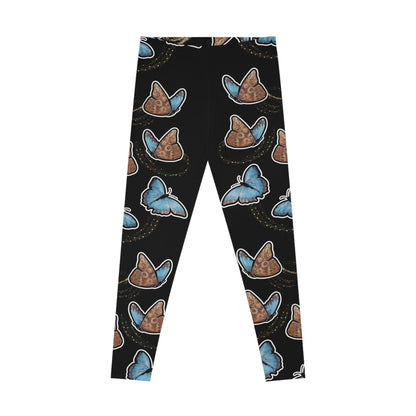 Blue Morphis Butterfly - Stretchy Leggings