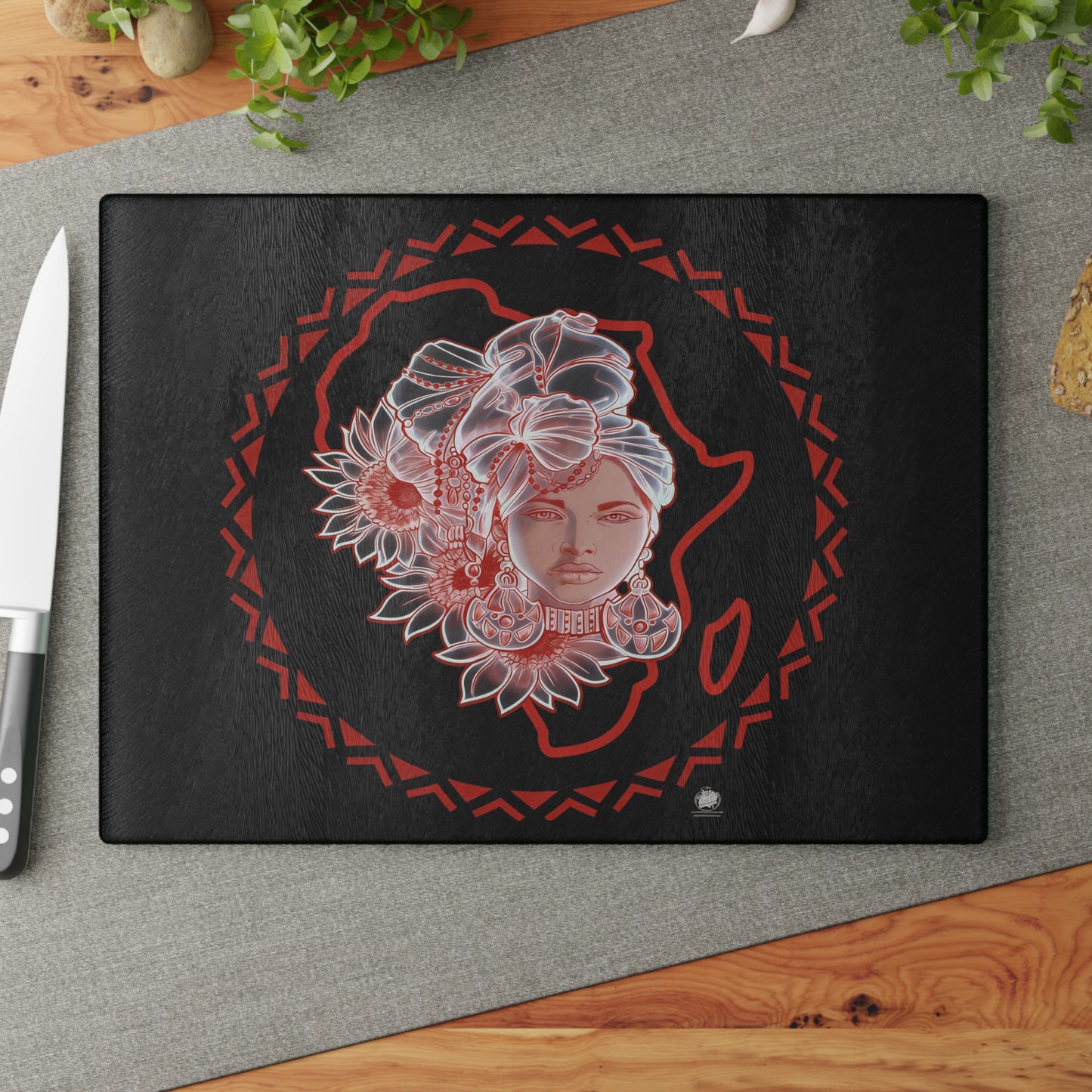 Sacred Beauty - Glass Cutting Board