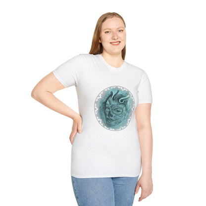 Beautiful Face Tattoo Art - Gildan T-Shirt — Artistic Portrait Graphic Tee