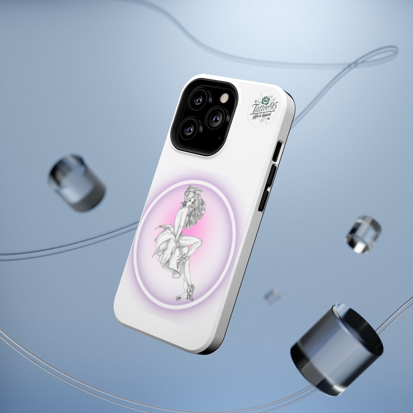 Pretty Bunny Vintage Artwork - iPhone Case