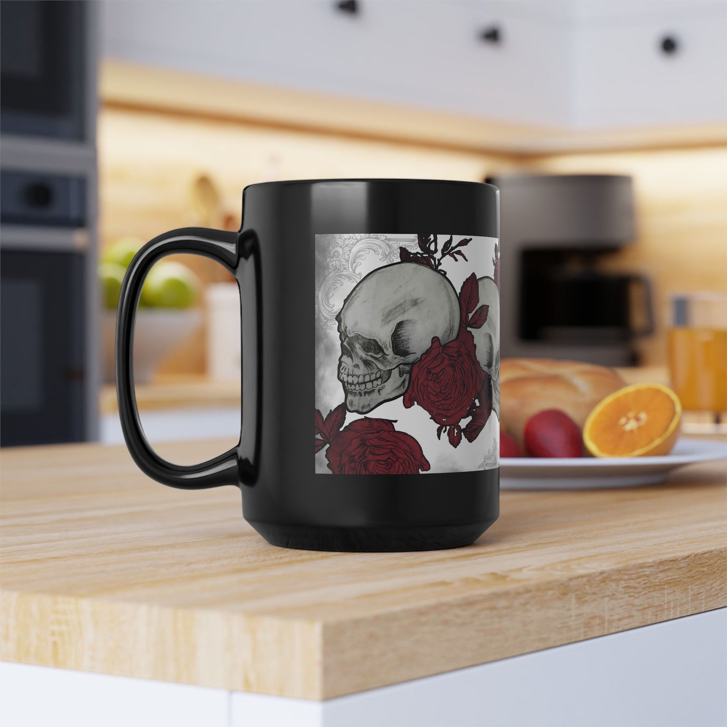 Skulls and Roses Black Mug (11oz and 15oz)