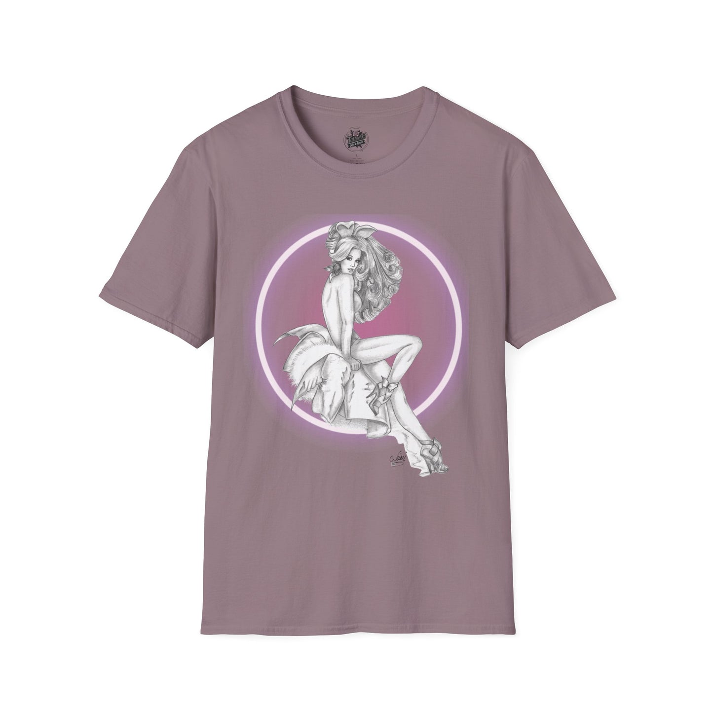 Pretty Bunny Vintage Artwork - Unisex Soft-Style T-Shirt