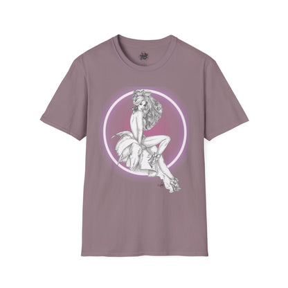 Pretty Bunny Vintage Artwork - Unisex Soft-Style T-Shirt