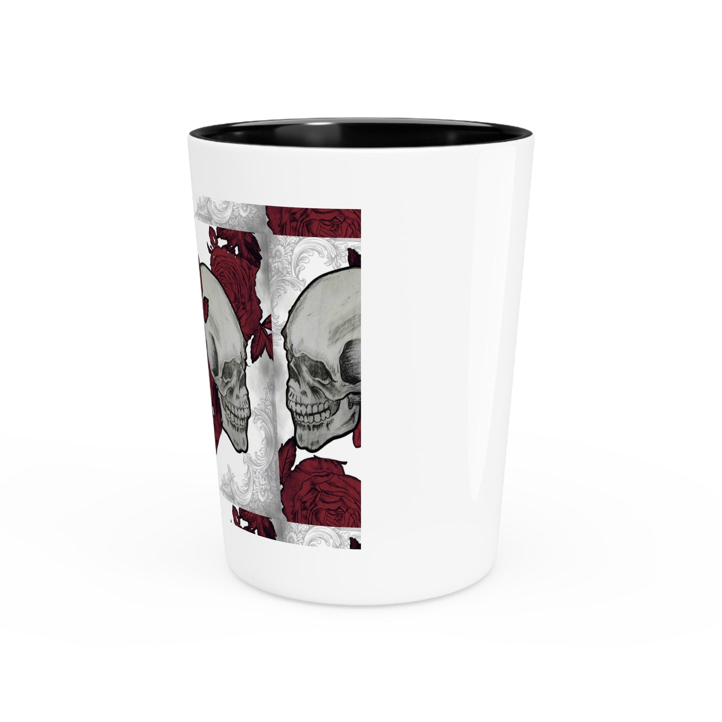 Skulls and Roses - Ceramic Shot Glass