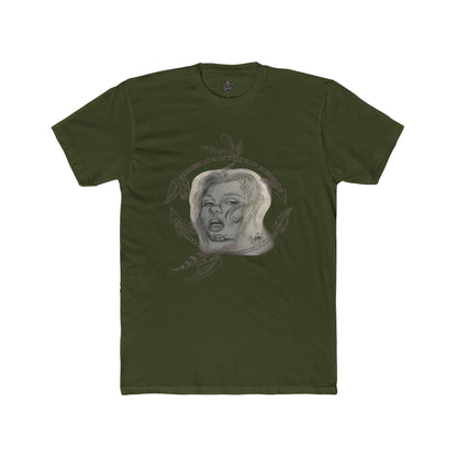 Painted Lady Face Tattoo Art T-Shirt — Artistic Graphic Cotton Tee