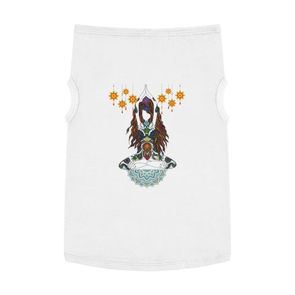 Yoga Goddess Meditation Lotus - Pink Pet  Tank Top – White Pet Tank Top