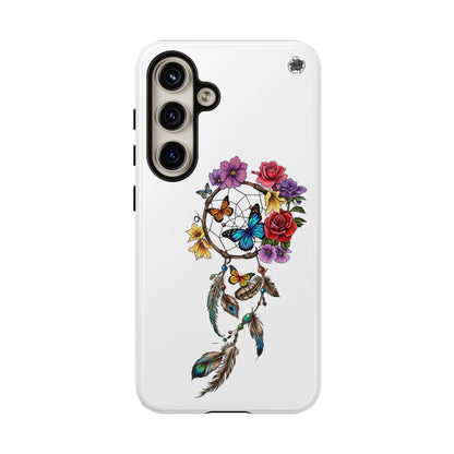 Dreamcatcher &  Butterflies White — Tough Galaxy S10-S25 Series Protective Cover