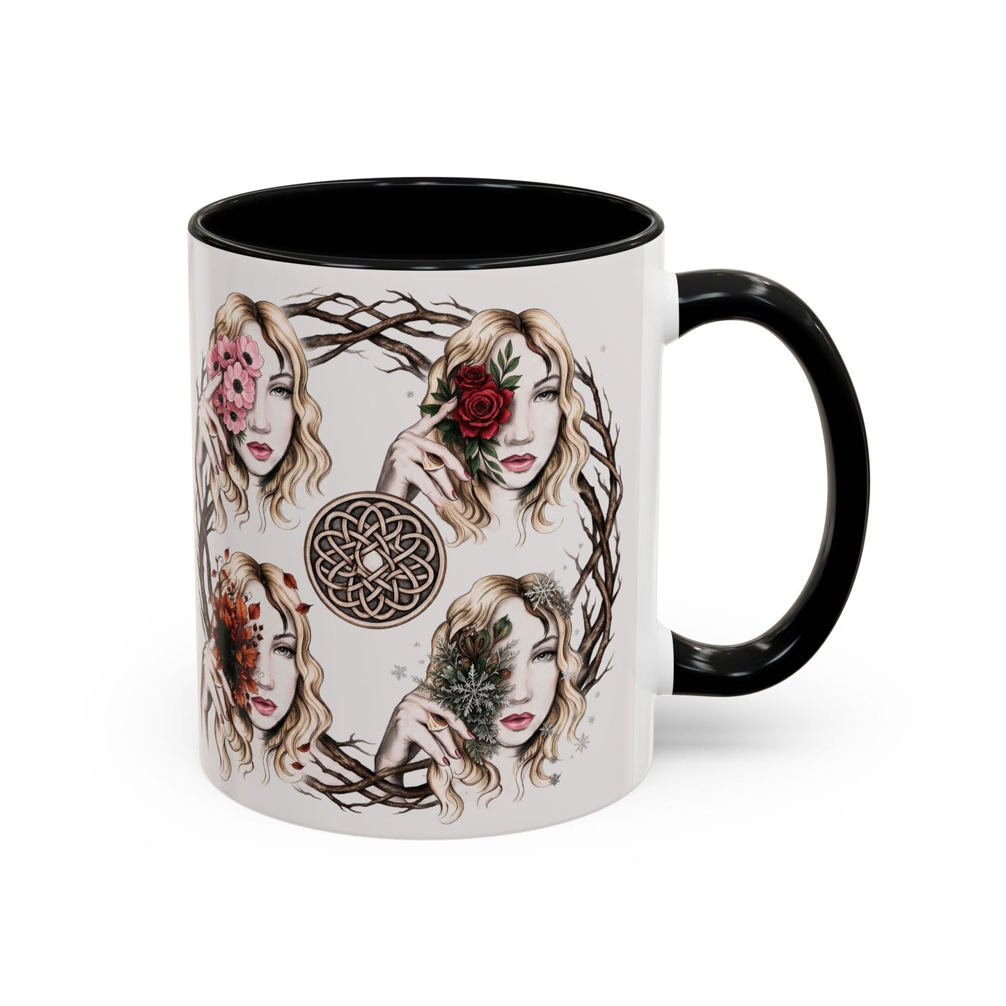 4 Seasons Celtic Woman - Branches and Roses Wreath Women’s Faces (11/15oz)