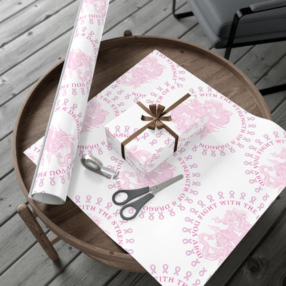 Dragon Strength Gift Wrap Paper — "May You Fight With the Strength of a Dragon" Tattoo Artwork