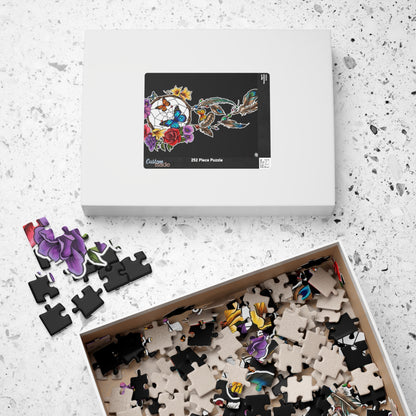 Dreamcatcher & Butterflies Puzzle — Vibrant Tattoo Artwork (110–1014 pcs)