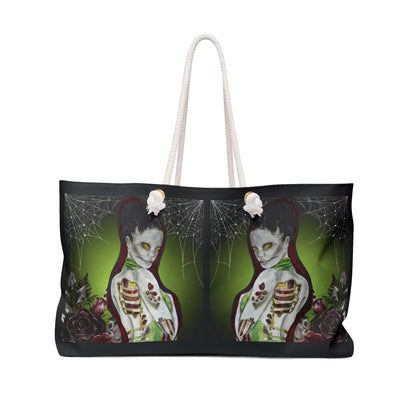 Zombie Lady Deadrah - Black Weekender Bag — Oversized Beach & Travel Tote