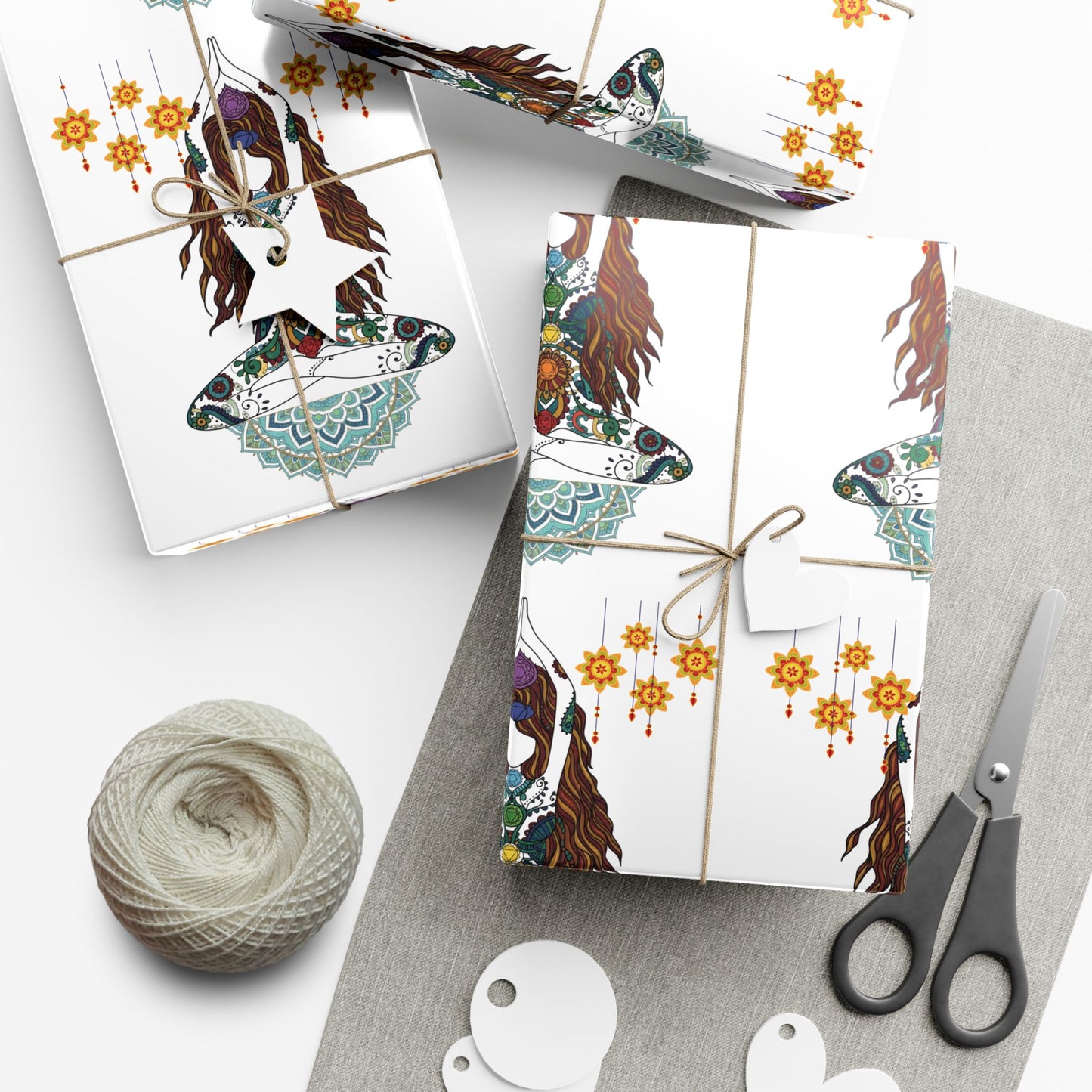 Yoga Goddess Meditation Lotus Mandala - Gift Wrapping Paper