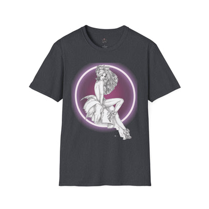 Pretty Bunny Vintage Artwork - Unisex Soft-Style T-Shirt