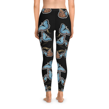 Blue Morphis Butterfly - Stretchy Leggings