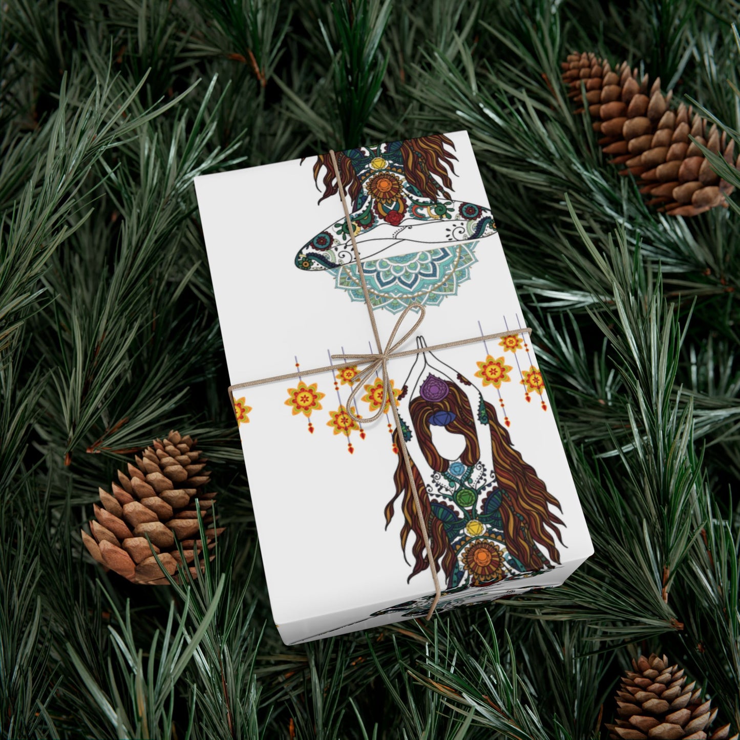 Yoga Goddess Meditation Lotus Mandala - Gift Wrapping Paper
