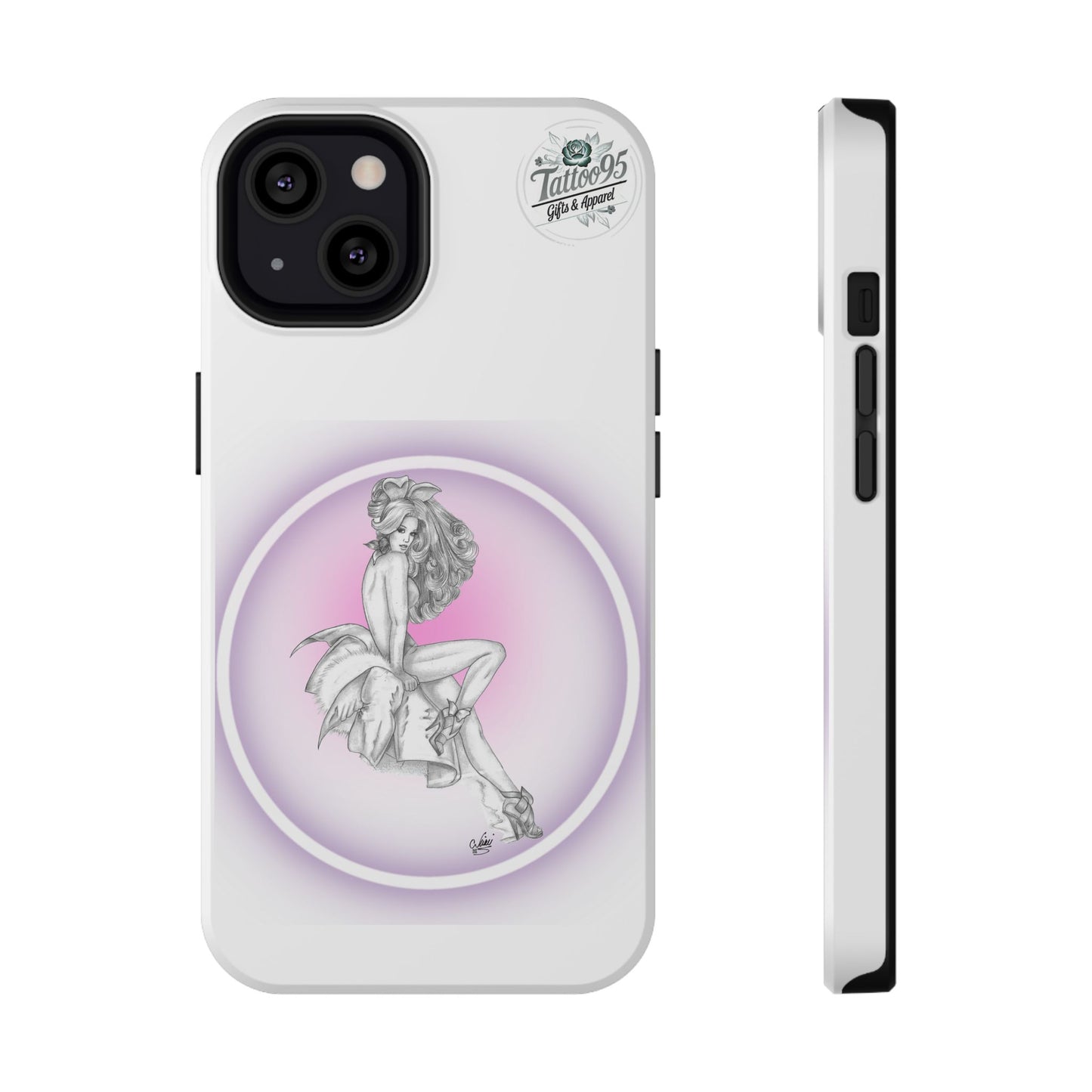 Pretty Bunny Vintage Artwork - iPhone Case