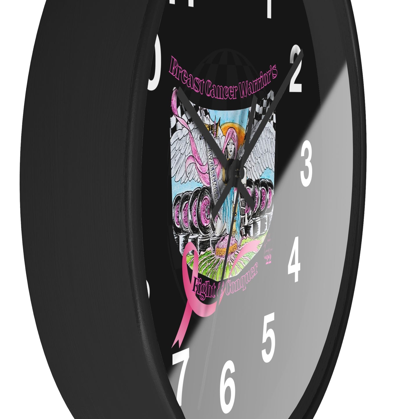 Nikki's Tattoo Studio Collection - Fight and Conquer Warrior Wall Clock — Charlotte Motor Speedway 2022 Commemorative