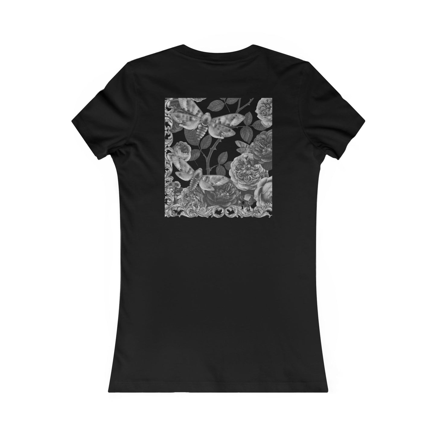 Purple Moths & Roses Women's Slim Fit Tee — Original Tattoo Artwork