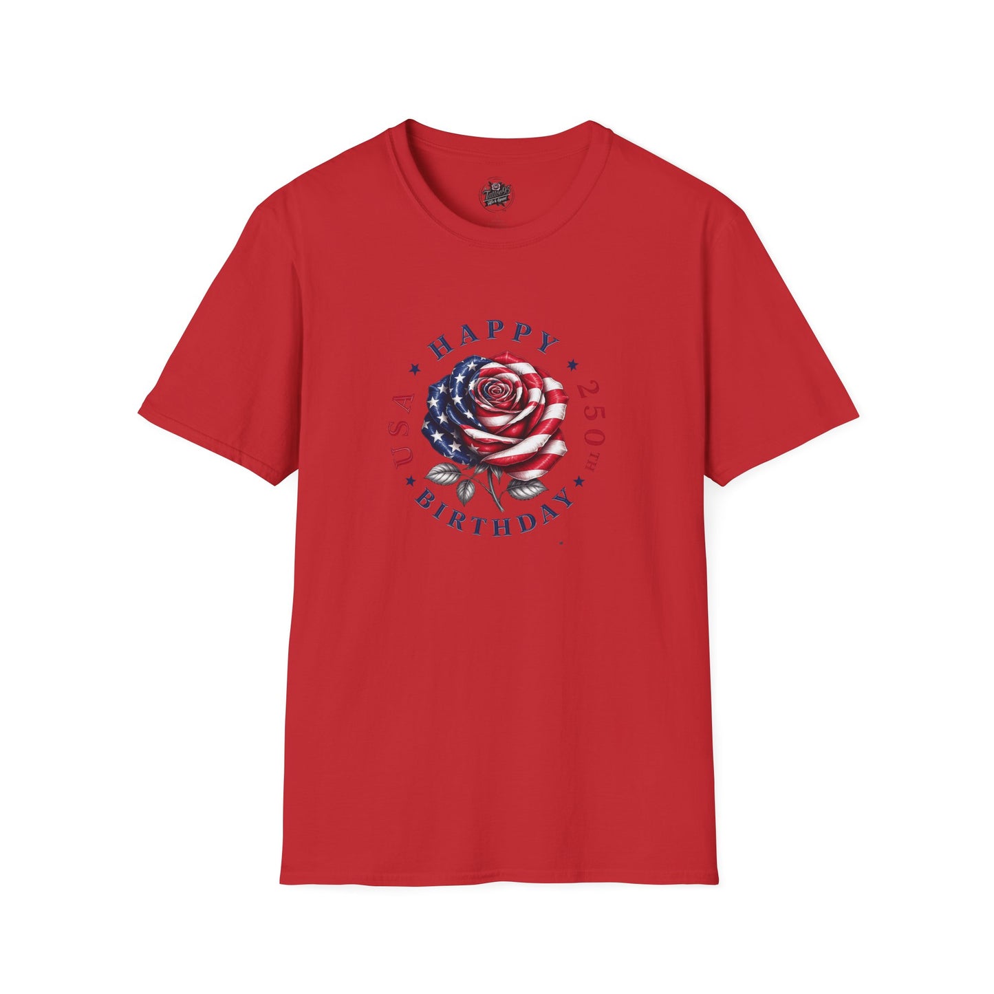 Happy Birthday America 250 years old - Gildan T-Shirt — July 4th Graphic Tee