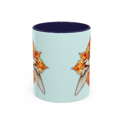 Swallow & Autumn Leaf Accent Coffee Mug — Ceramic Bird Lover Gift (11/15oz)