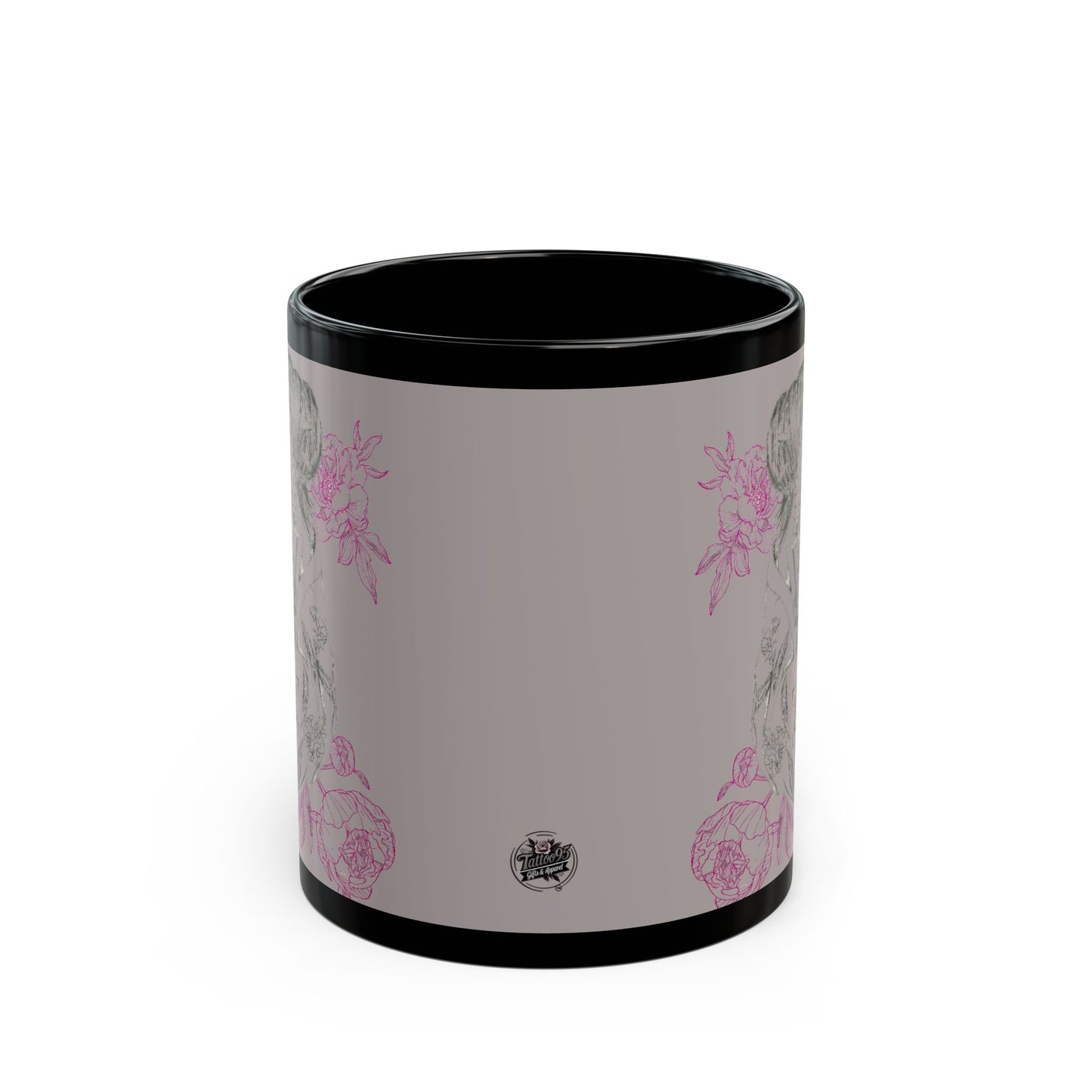 Flowing Geisha Tattoo - Coffee Mug — 11oz & 15oz - Choose Background Color
