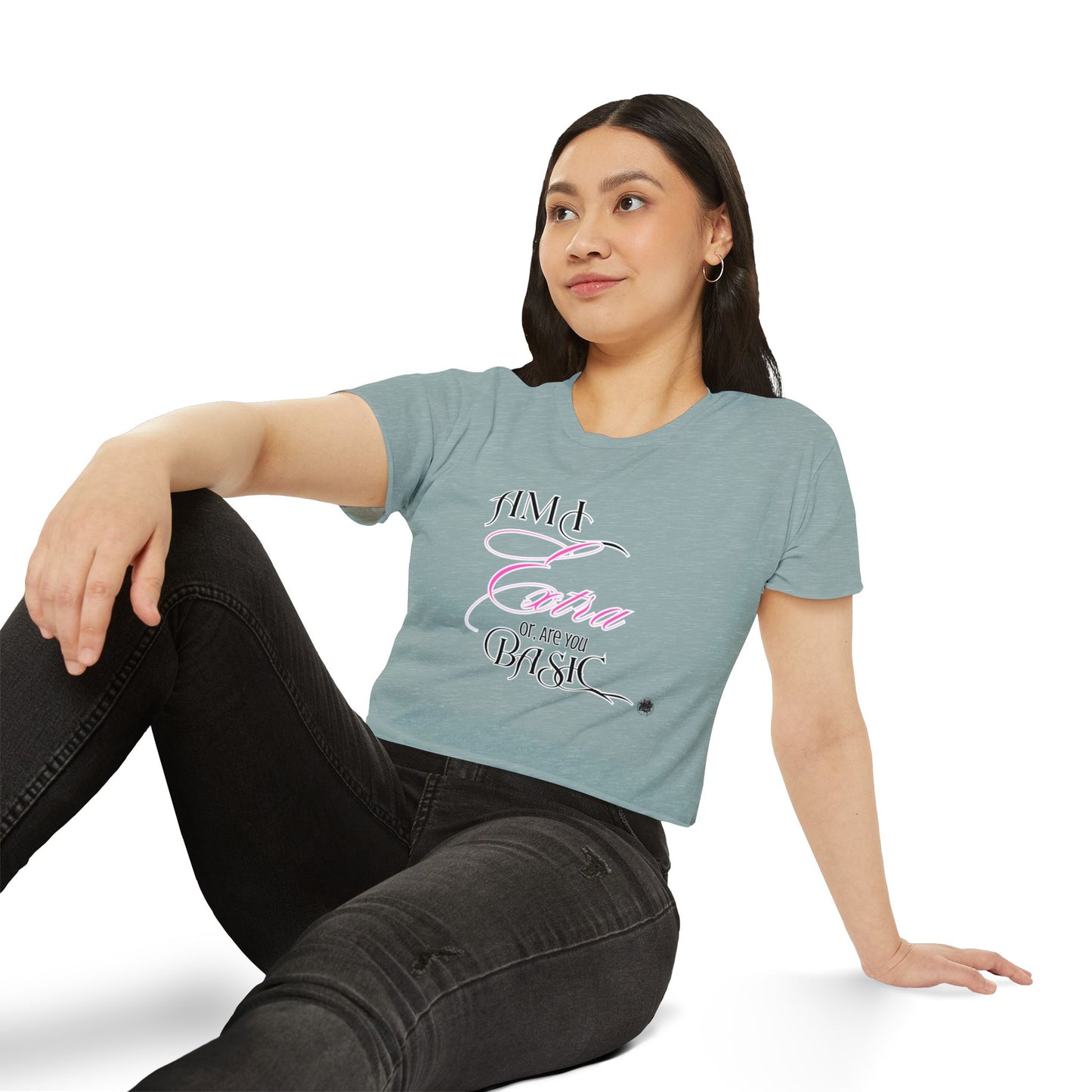 AM I EXTRA OR ARE YOU BASIC? – Women's Boho Festival Crop Top