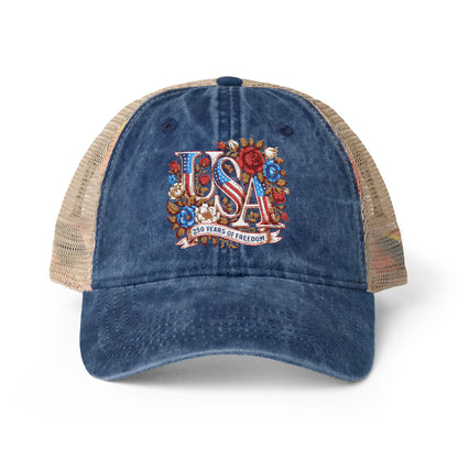 Floral USA - Women's Washed Mesh-Back Cap