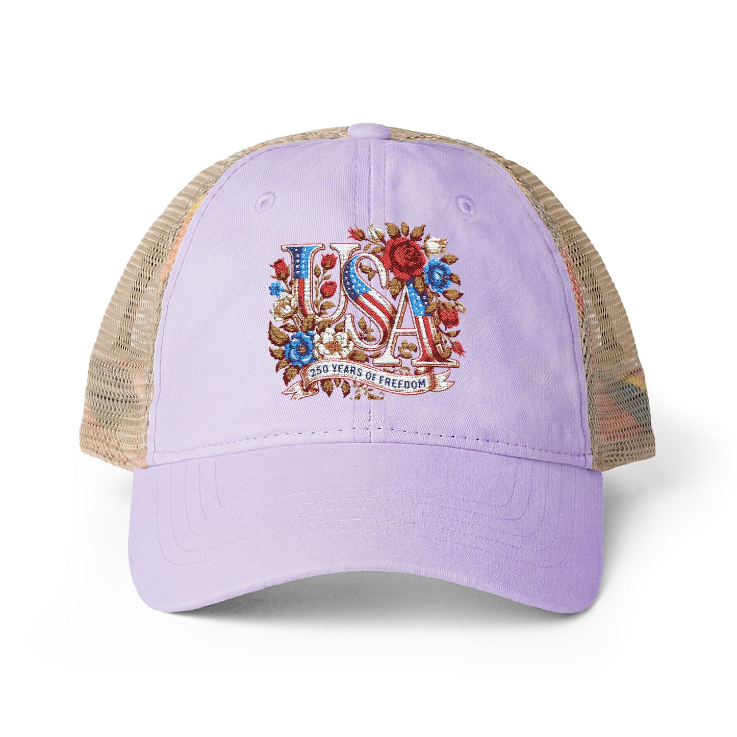 Floral USA - Women's Washed Mesh-Back Cap