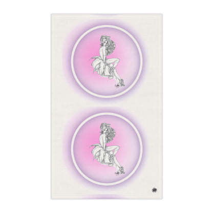 Pretty Bunny Vintage Artwork - Cotton Tea Towel — White Kitchen Towel