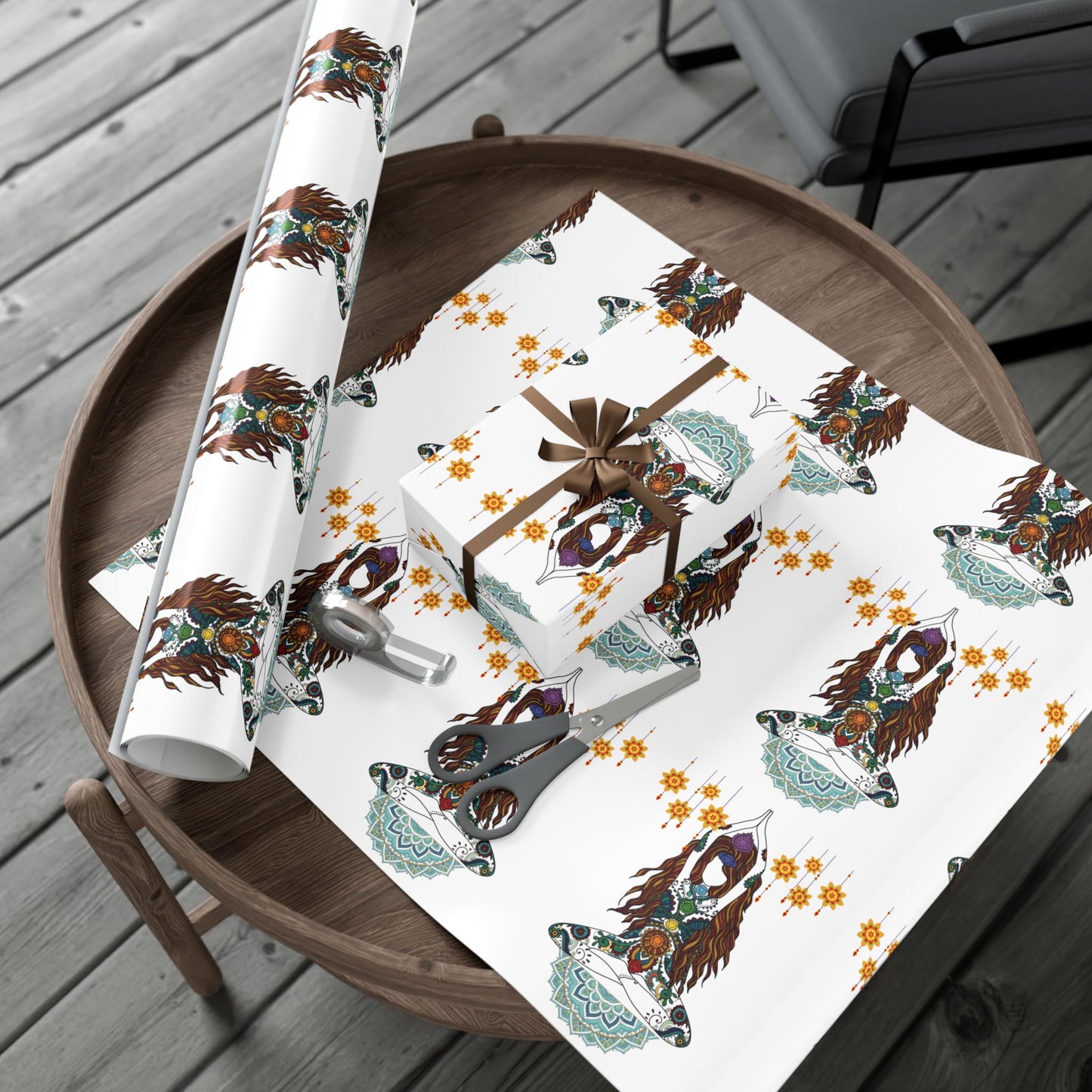 Yoga Goddess Meditation Lotus Mandala - Gift Wrapping Paper