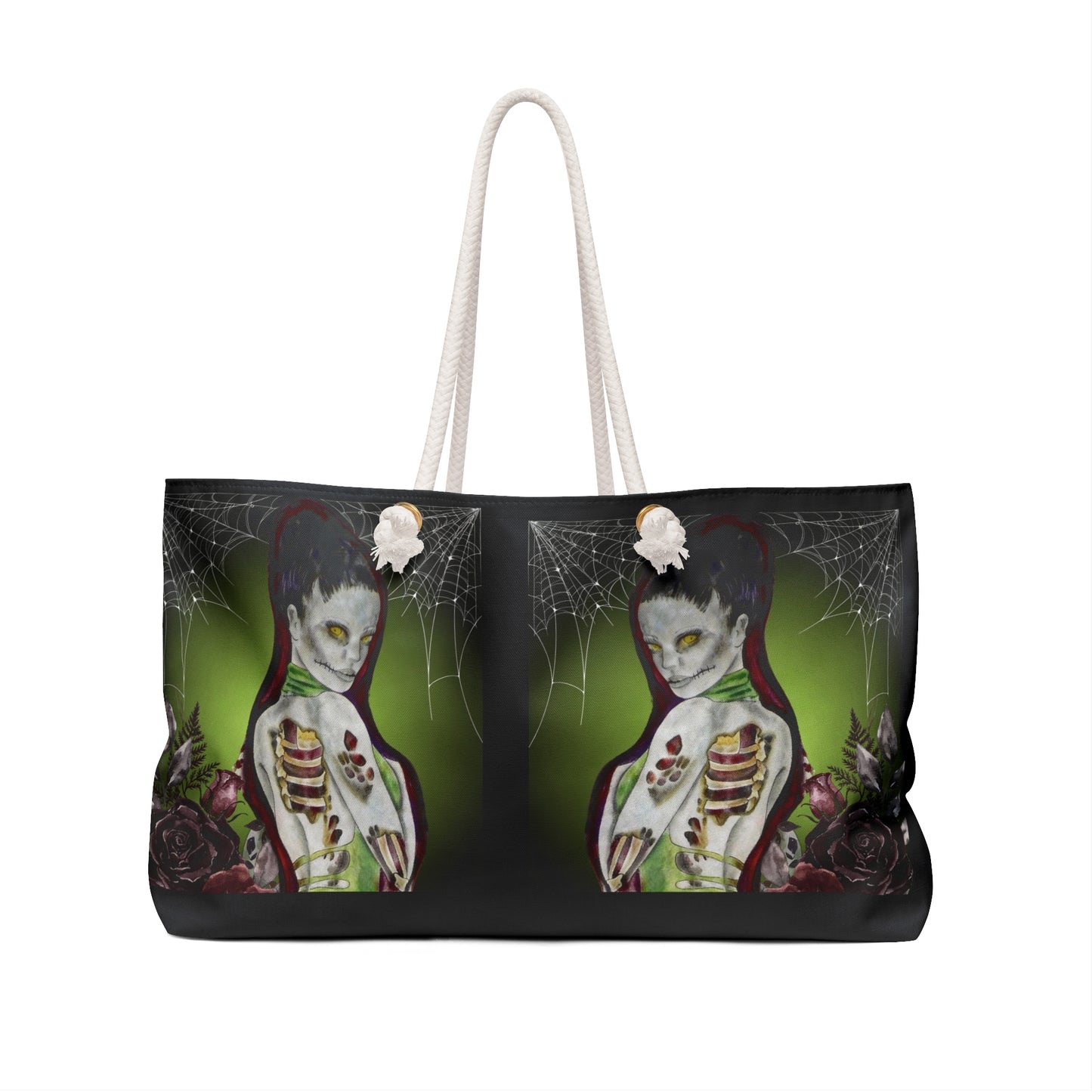 Zombie Lady Deadrah - Black Weekender Bag — Oversized Beach & Travel Tote