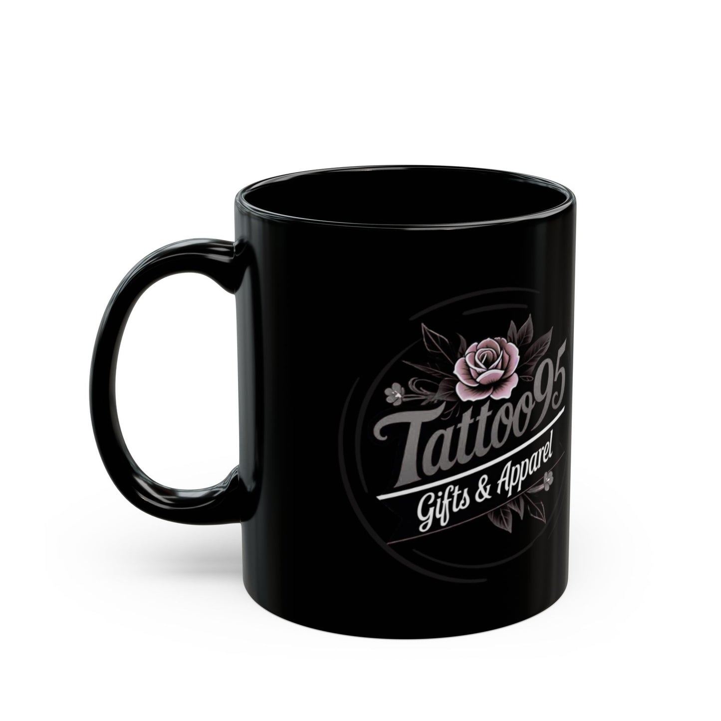 Tattoo95 Gifts & Apparel - Black Ceramic Coffee Mug — 11oz & 15oz