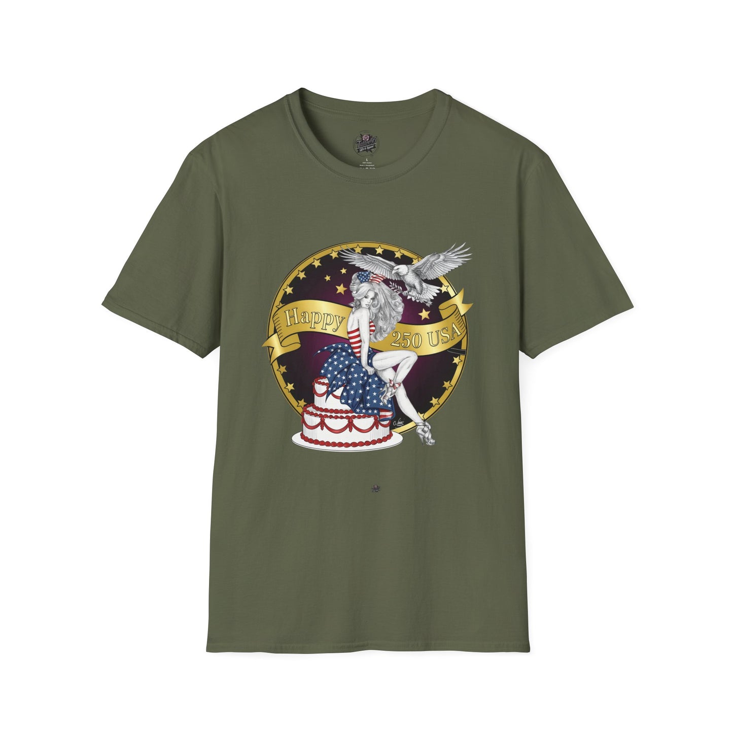 Patriotic '250 Years of Faith in the USA' T-Shirt — Happy Birthday America