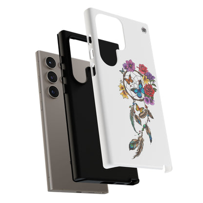 Dreamcatcher &  Butterflies White — Tough Galaxy S10-S25 Series Protective Cover