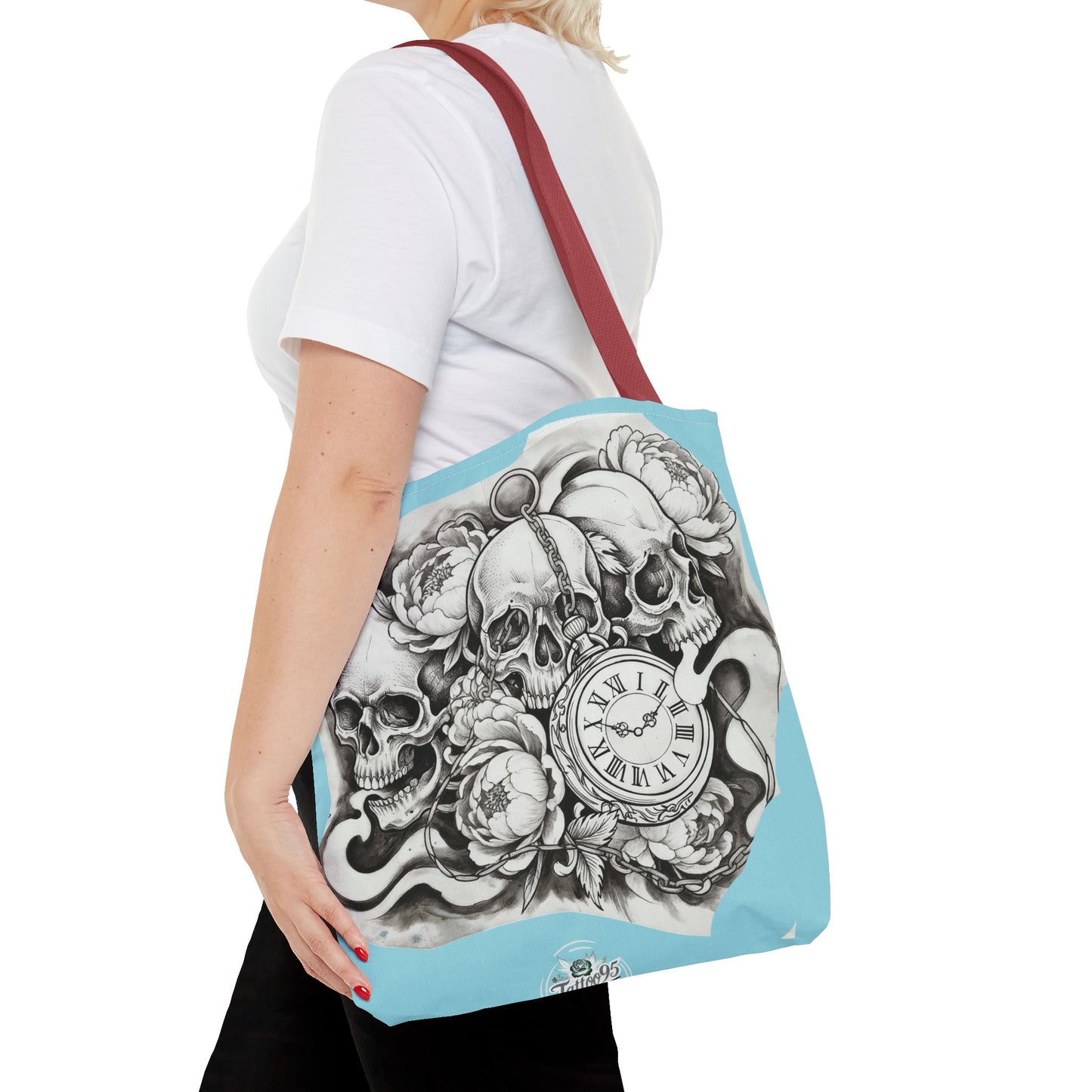 Skull Time - Tote Bag — Gothic Vintage Tattoo Art