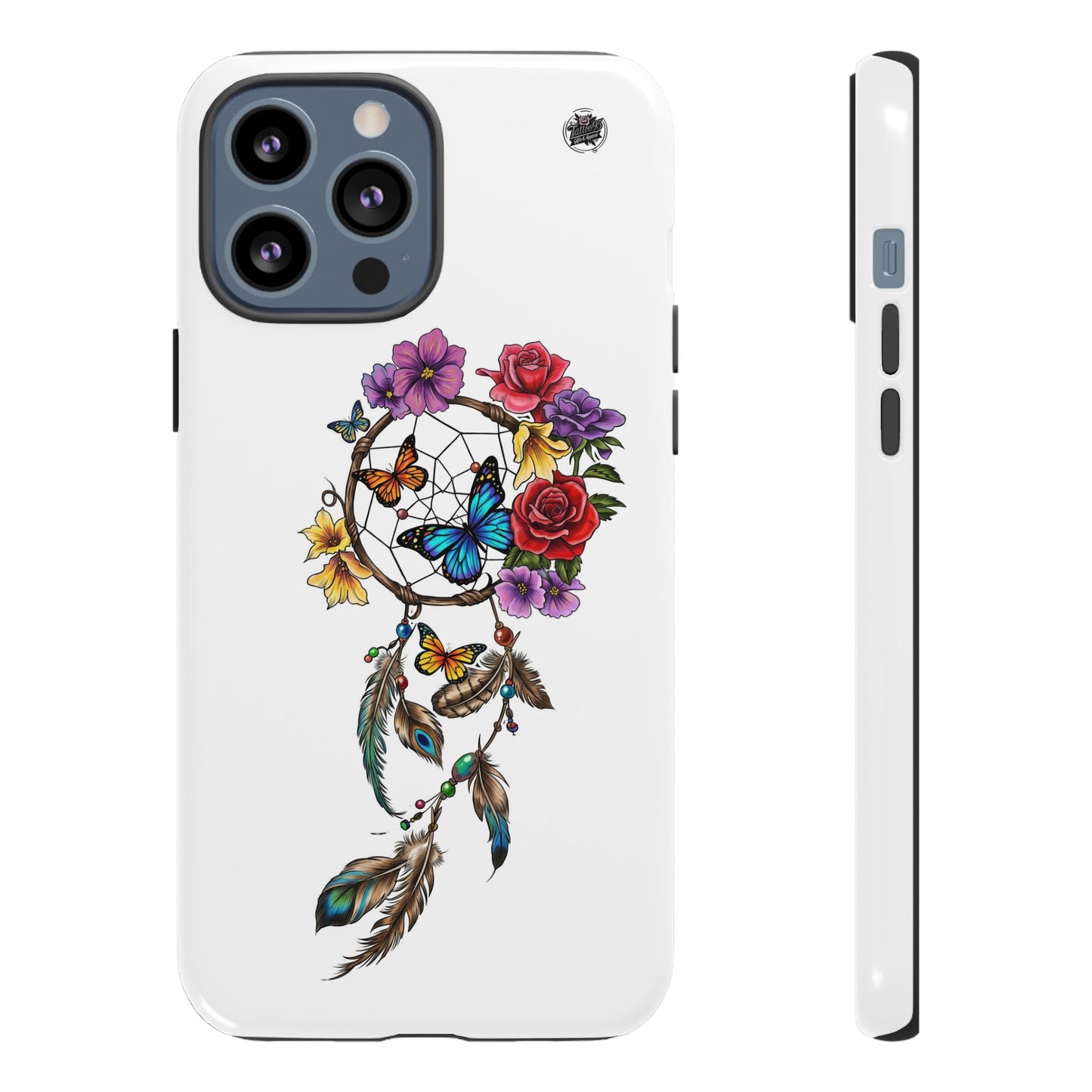 Dreamcatcher &  Butterflies White — Tough iPhone 17 - iPhone 11 Series Protective Cover