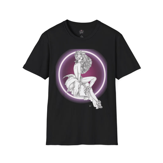 Pretty Bunny Vintage Artwork - Unisex Soft-Style T-Shirt