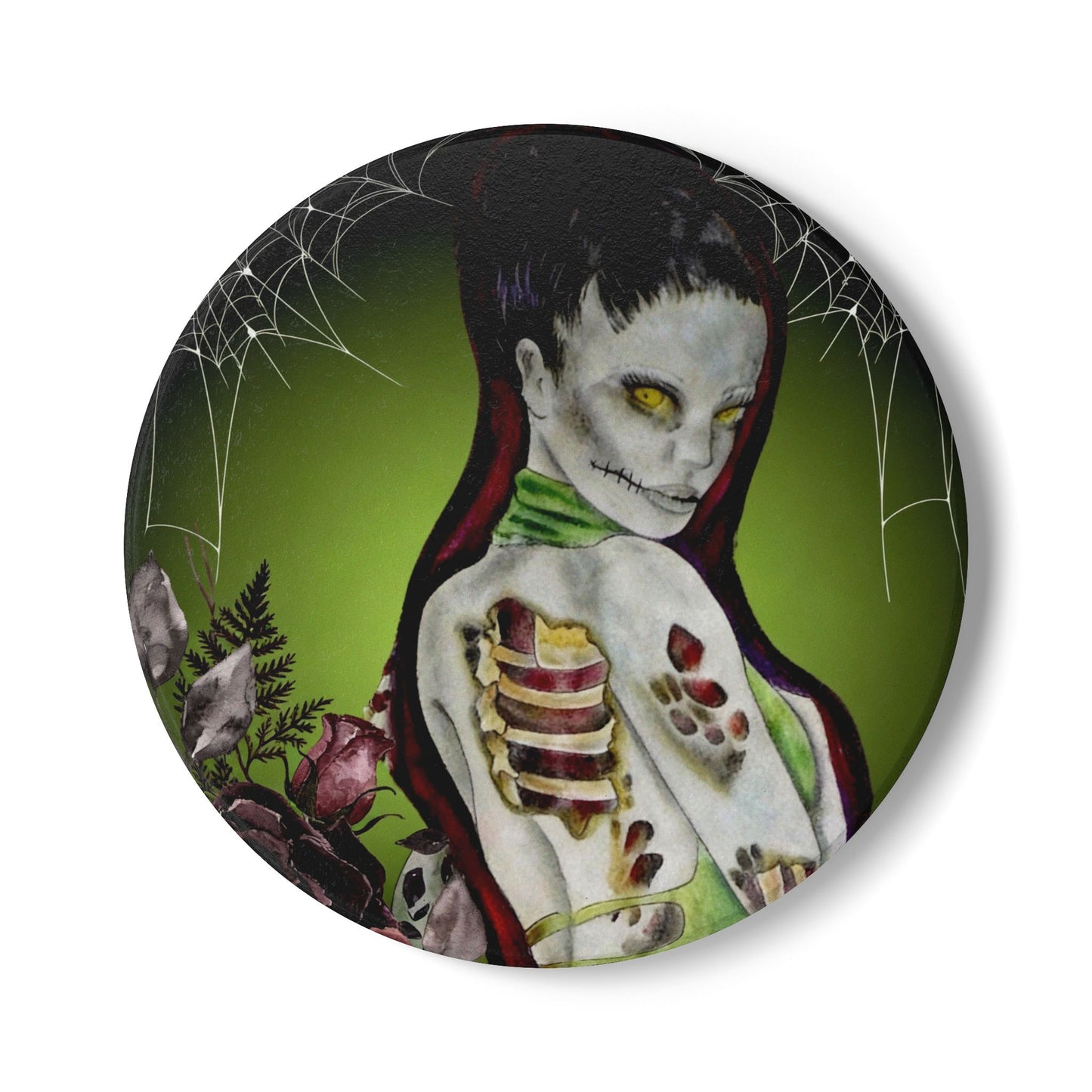 Lady Zombie 'Deadrah' - Ceramic Drink Coaster