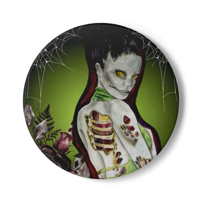 Lady Zombie 'Deadrah' - Ceramic Drink Coaster