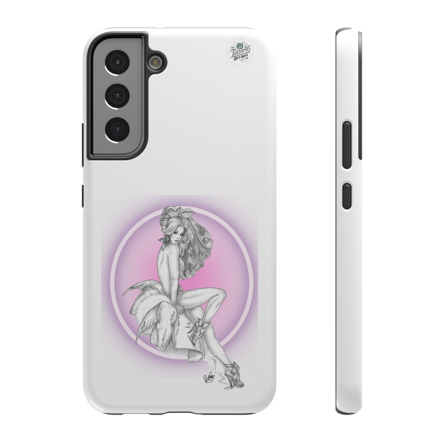 Pretty Bunny Vintage Artwork - Samsung Galaxy Phone Case