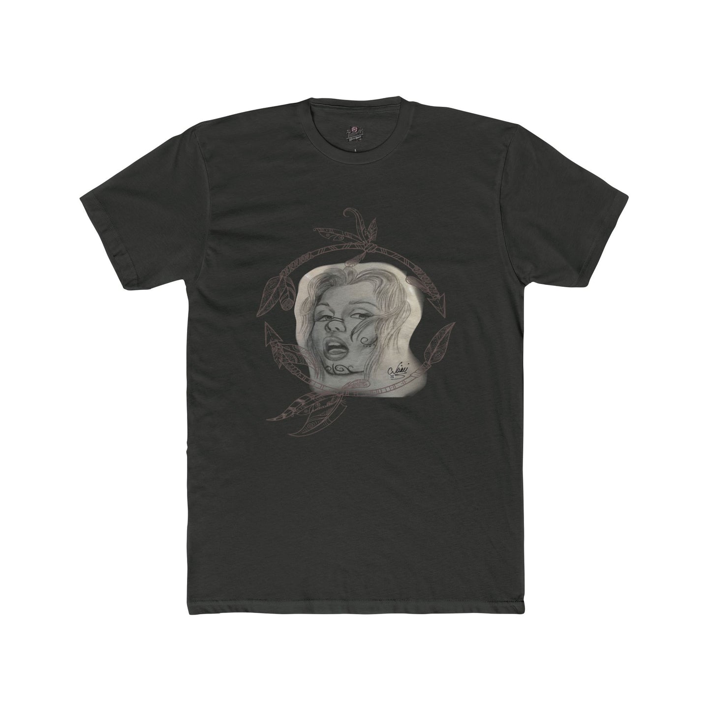 Painted Lady Face Tattoo Art T-Shirt — Artistic Graphic Cotton Tee