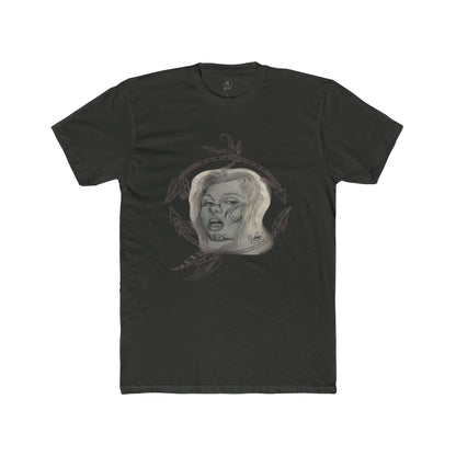 Painted Lady Face Tattoo Art T-Shirt — Artistic Graphic Cotton Tee