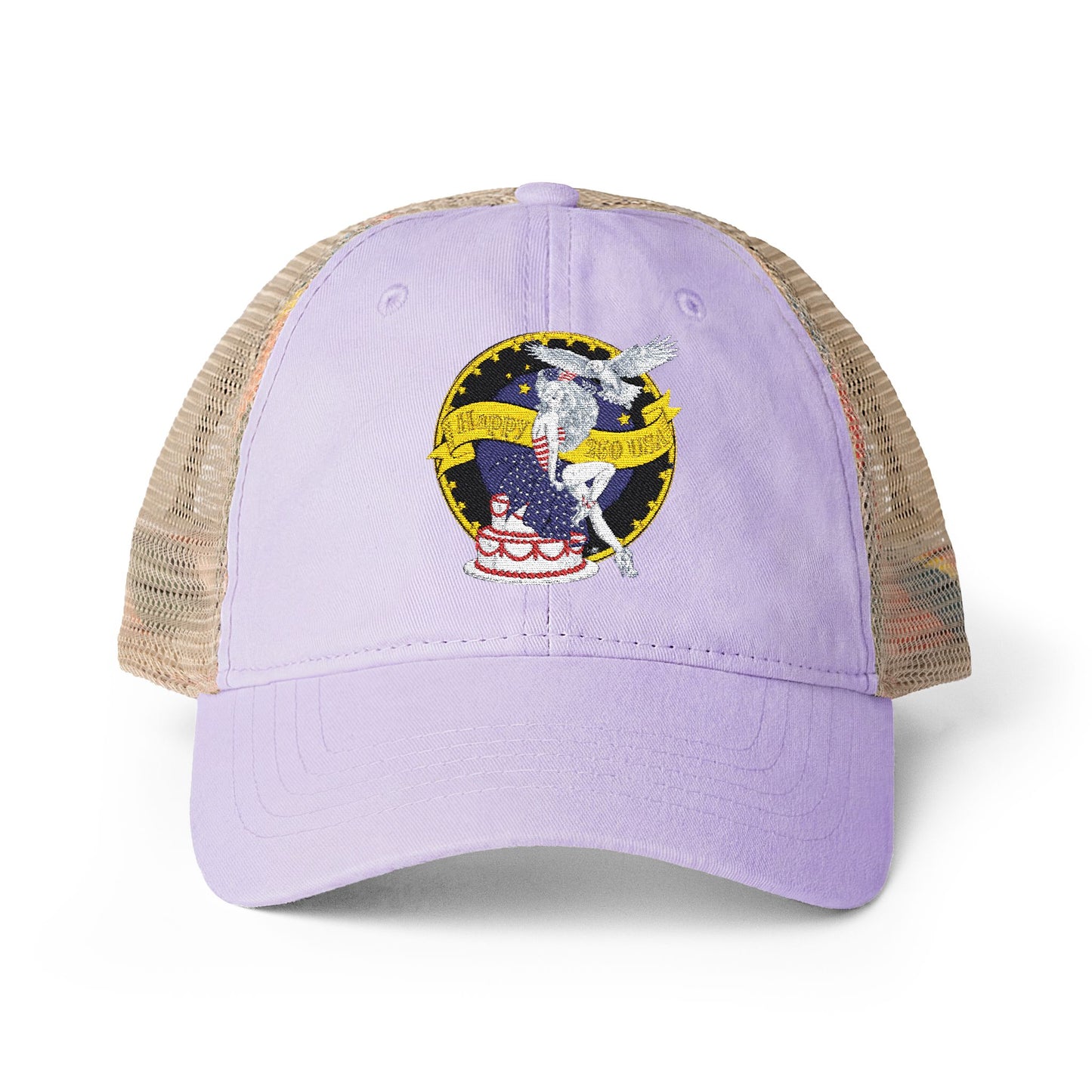 Happy 250th Birthday America — Women's Washed Mesh-Back Cap