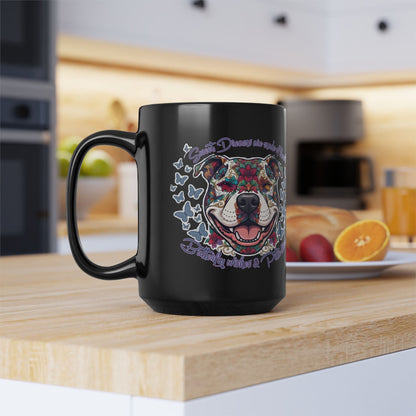 Pitbull Tattoo Art Black Mug — Nikki Thompson (11oz & 15oz)