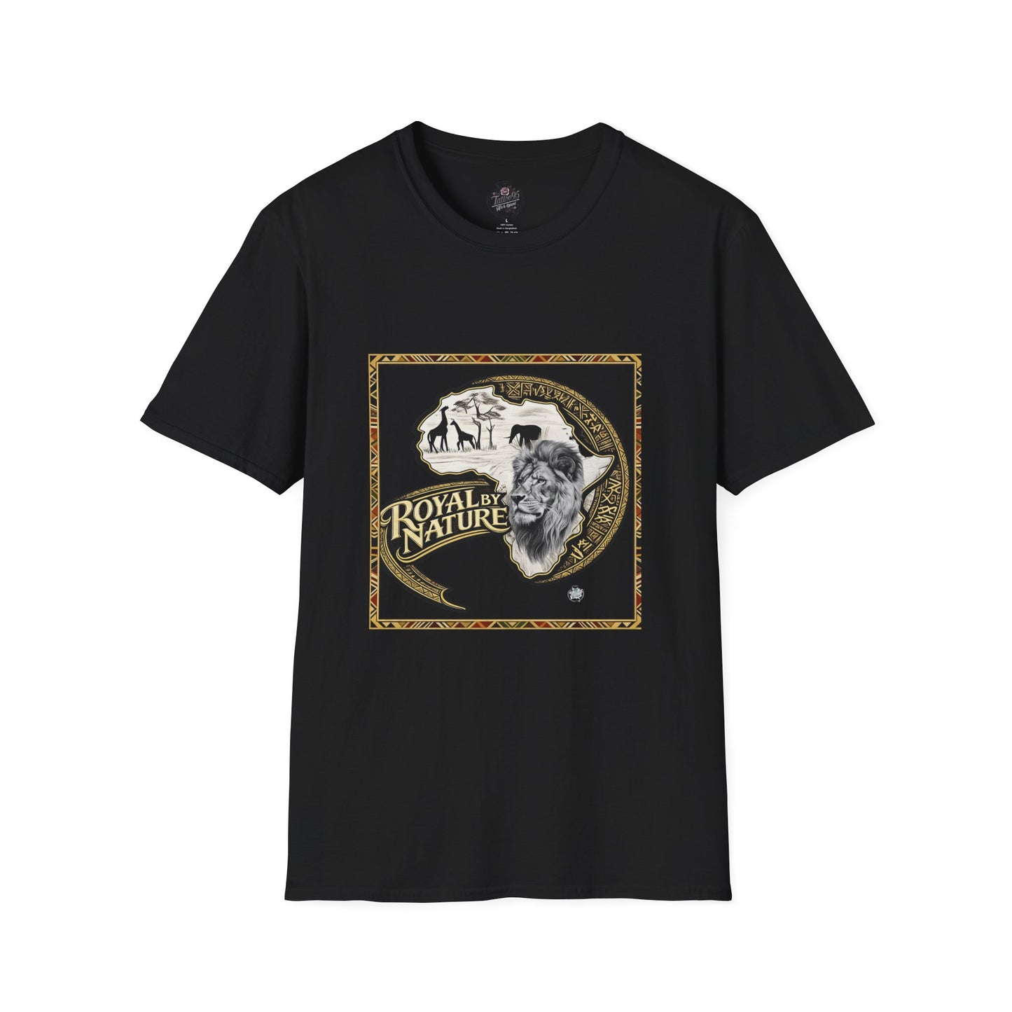 Royal by Nature - Black T-Shirt — Unisex Lightweight Crew Tee