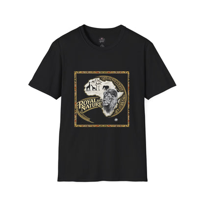 Royal by Nature - Black T-Shirt — Unisex Lightweight Crew Tee
