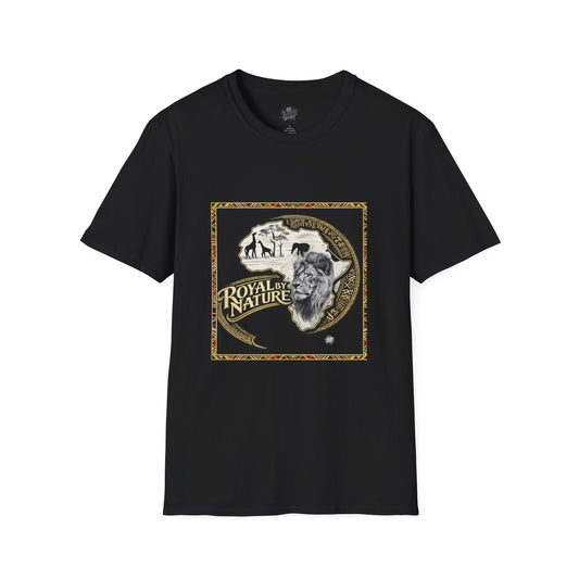 Royal by Nature - Black T-Shirt — Unisex Lightweight Crew Tee
