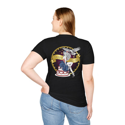 Eagle Tattoo T-Shirt with Flag & Lady Liberty – Happy 250th Birthday USA