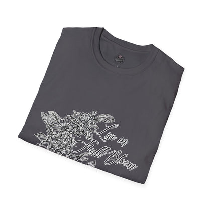 Live in Full Bloom - Floral Script Crew Tee