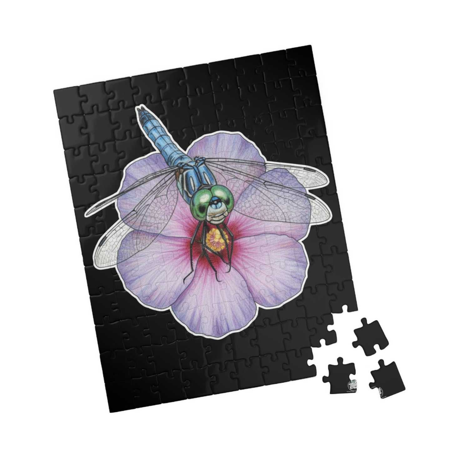 Dragonfly Hibiscus- Jigsaw Puzzle — 110/252/520/1014 - Piece Magical Artwork